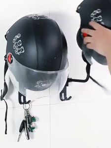 Helmet Rack Wall Mount Motorcycle Helmet Holder 180° Rotation Aluminum