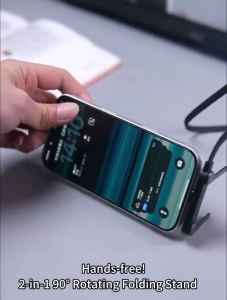 240w Type C Cable Fast Charging For Iphone & Android With Fold Stand