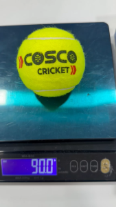 COSCO Light Weight Yellow Tennis Cricket Ball (90 GRMS)