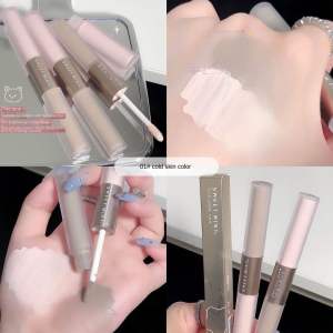 Sweet Two Color Double Head Liquid Highlight Contour Brightening Long Lasting Pearlescent Water Proof