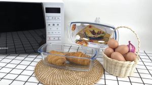 FORMIA Loyang kaca segi panjang tahan panas 1800ml / prasmanan wadah saji makanan / baking tray pan / ovenchef square oven clear