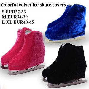 Multiple Colors Figure Skating Shoes Covers Ice Skating Cover Velvet Elasticity Anti Dirty Protector for Kids Adult One Pair