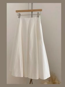 GEBOFU | High Waist Slimming Flared Skirt White A-line