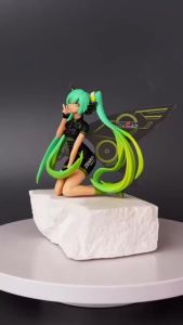 Bandai | 12CM Hatsune Miku Animation Technology Figures Racing Butterfly Chuyin PVC Action Model Collection Desktop Decoration Toys