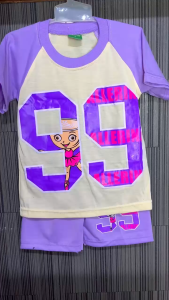 Stelan Baju Anak Perempuan Motif Viral Model Kekinian Lengan Pendek Usia 1-10 Tahun Bahan Katun