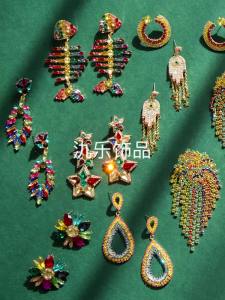 Super Fairy Exaggerated Multi-Layer Soft Petals Camellia Fabric Trendy Earrings Female