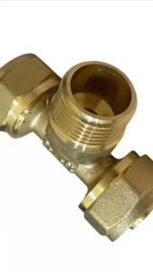 Tee Drat Luar 1/2 Inch TDL Male Tee Brass Sambungan Pipa Air Panas Instalasi Water Heater Pemanas