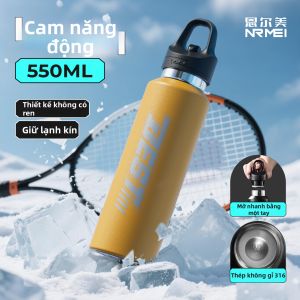nRMEi | Bình Nước Thể Thao Cách Nhiệt Nhẹ Dung Lượng Cao