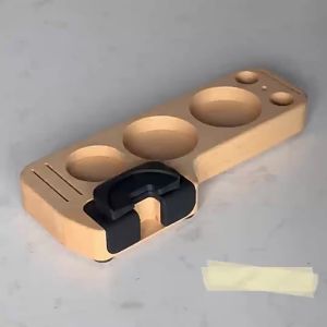 Wooden Coffee Tamper Holder Station Anti-Slip Espresso Tamping Stand Solid Holder Coffee Tamper Pad