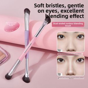 Double-ended Contour Brush for Nose Shadow and Facial Details Makeup