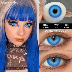 FUNSACHY 1 Pair PRISON Cosplay Contact Lenses for Eyes Anime Crazy Cosplay Contact Lens for Halloween 6 Months Cosmetics Lens