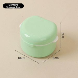 QIAOYANMEI | Denture Storage Box Portable Cleaning Soaking Container