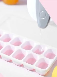 Cetakan Es Batu Cokelat Jelly Silicone Dengan Penutup Food Grade Anti Pecah Alat Cetak Coklat Ukuran 24 x 10 x 2 CM