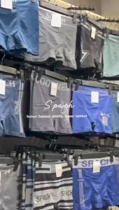 6 pcs | Boxer SPACH M022 Seamless Celana Dalam Pria Dewasa Karet Lebar / Motif Corak 007