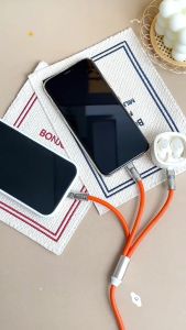 120W 3 in 1 Super Charging Cable 6A Micro USB Type C Fast Charger Type-C Cable Data Cable For Samsung