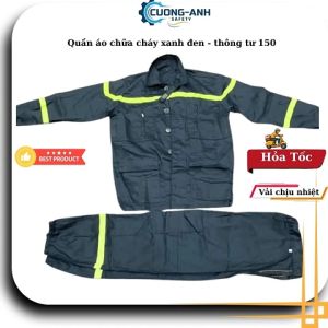 Quần áo chữa cháy xanh đen bộ quần áo phòng cháy chữa cháy xanh đen thông tư 150 trang phục pccc quần áo bảo hộ lao động hàng chất lượng cao giá rẻ Loiaj 1