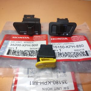 paketan saklar tombol lampu on of+tombol sen+tombol klakson Honda karisma Supra x125 Vario Beat lama