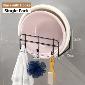 MINGZHIYIFAN | Bathroom Storage Rack Wall Mounted No Drilling
