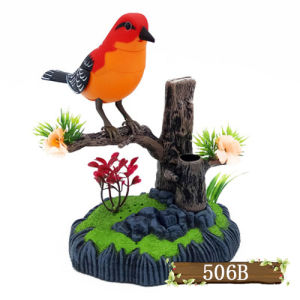 Kids Electric Artificial Bird Cage Voice Control Sensor Bird Can Call and Move Talking Parrot Digital Pet Toy Bird