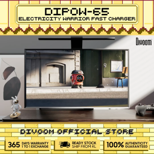 Divoom DIPOW-65 Yellow Electricity Warrior Fast Charger 65W High-Speed Charging 2 Type-C + 1 USB-A Output