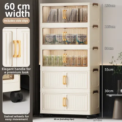 ZHUOLESHI | Foldable Multi-functional Storage Cabinet for Toys and Snacks