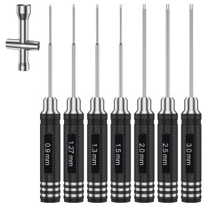 Hex Screw Driver Screwdriver 0.9/1.27/1.3/1.5/ 2/2.5/ 3mm Hexagon Screwdriver RC Hobby Tool with Cross For RC Model Screw Driver