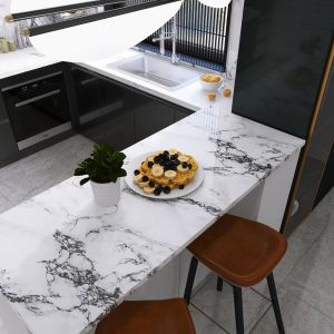 40cm marble decorative waterproof and moisture-proof film self-adhesive wallpaper wall sticker for kitchen cabinets and bathroom