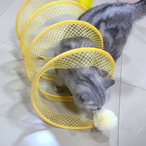 ĐƯỜNG HẦM LÒ XO CHO MÈO TỰ CHƠI VUI NHỘN ĐỒ CHƠI CHO MÈO