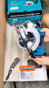 REAIM Cordless Circular Saw Power Tool Wood Cutter Machine 5/7 Inch Cutting Machine Heavy Duty Rechargeable with Battery Electric Saw Portable