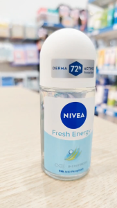 Lăn Khử Mùi Nữ Nivea Tươi Mát Sức Sống (Fresh Energy) 50ml – Ngăn Mùi 72H Công Nghệ Infinifresh Kiểm Soát Mồ Hôi