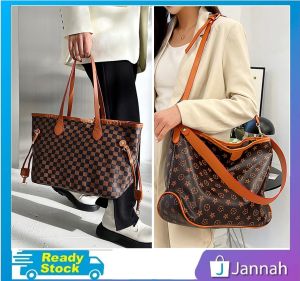 Jannah Beg Tangan Wanita Beg Bahu Jinjing Silang (Star Brown Travel Office Dinner Sling Shoulder Bag Women Handbag Tote )11P2