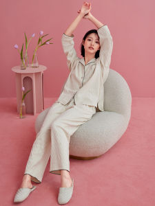 High-Quality Cotton Long Sleeve Princess Style Cardigan Loungewear