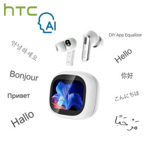 HTC NE46 Wireless Bluetooth Earphones Heart Rate Monitor AI Translator Earbuds LED Touchscreen Blood Oxygen Sensor HIFI
