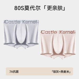 Modal Men Underwear Boys Seamless Antibacterial Boxer Briefs Sports Teenagers Boyshorts Head 2024 New