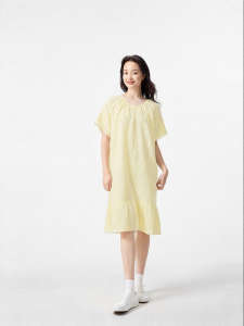 Purcotton | Short Sleeve Cotton Plain Color Sleepwear