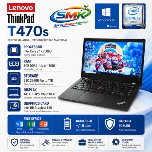 Lenovo Thinkpad T470s | Core i7 gen 7 | Ram 16GB | SSD 256GB | IPS Full HD | Keyboard Backlight | Laptop