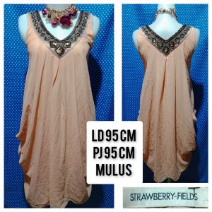DRESS PERMATA BROWN (STRAWBERRY FIELDS) 388