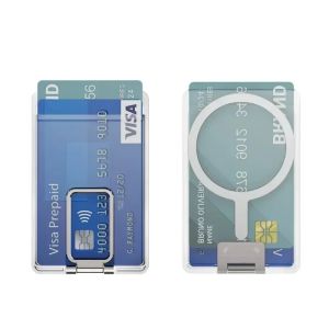 Strong Magnetic Card Wallet Metal Holder Case for Magsafe IPhone 17 Air 16 15 14 13 12 Pro Max Plus Mag Safe Clear Pocket Cover