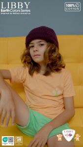 LIBBY Earth Setelan Anak Niji Set Oblong Pendek-Celana Pendek Anak