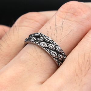 Fashion Simple All Seeing Eye Ring Stainless Steel Punk Vintage Ring For Men Women Unique Amulet Jewelry Gifts Dropshipping