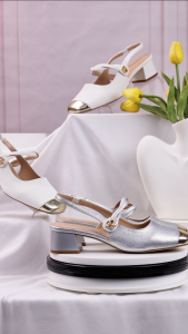 HCM - Giày Sandal Hạnh Dung Two Toned Kim Tuyến HD1501CH