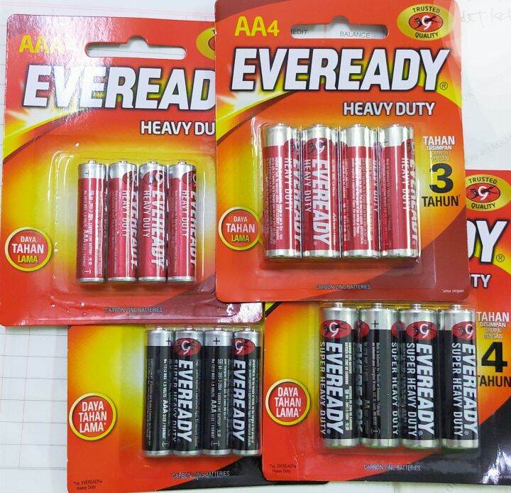 Eveready Super Heavy Duty And Heavy Duty Battery Aa Aaa Lazada 7082