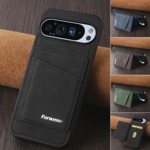 EUCAGR PU Leather Phone Case for Google Pixel 9A 9 8 10 Pro XL 8A 8Pro Business Magnetic Card Slot With Holder Phone Cover Coque