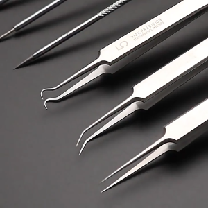 Stainless Steel Black Heads Remover Tools Set Acne Clip Cell Tweezers Blackhead Remover Comedone with Box