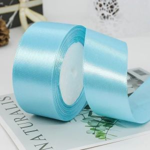 Blue Style 40/50mm 22.8meters/Roll Satin Ribbons for Wedding Christmas Party Decoration Handmade DIY Bow Craft Card Gift Wrap