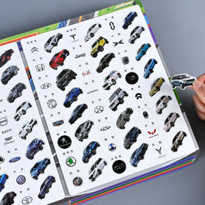 หนังสือติดแม่เหล็กเรียนรู้รถสำหรับเด็กชายอายุ 3-6 ปี หนังสือติดกระดานเรียนรู้ตัวอักษรและภาพวาดที่ซับซ้อนได้หลายครั้ง