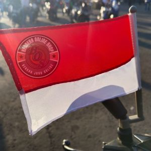 bendera sepeda motor (isi 10)merah putih bendera mini