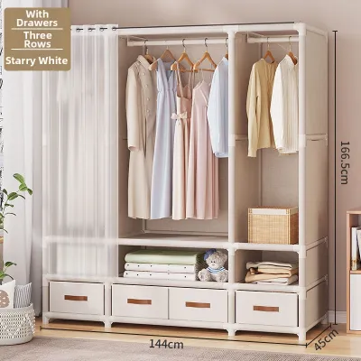 XIWUSHOUJIANG | Dustproof Reinforced Easy to Assemble Wardrobe