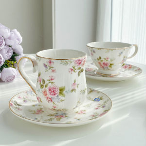Vintage Floral English Style Tea Cup and Saucer Set
