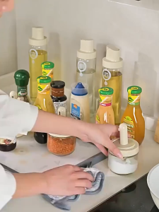 Premium Wall Mounted Kitchen Organizer Rack with Hooks for Condiments and Spices Free Adhesive Mount Included Heavy Duty Aluminum Storage Shelf Holds Up to 8kg Easy to Wash 10cm Deep Available in 30cm 40cm 50cm 60cm